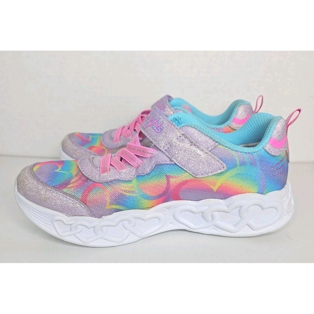 Skechers‎ Heart Lights Infinite Heart Lights Girl's Light Up Sneakers Size 4 - Picture 9 of 12